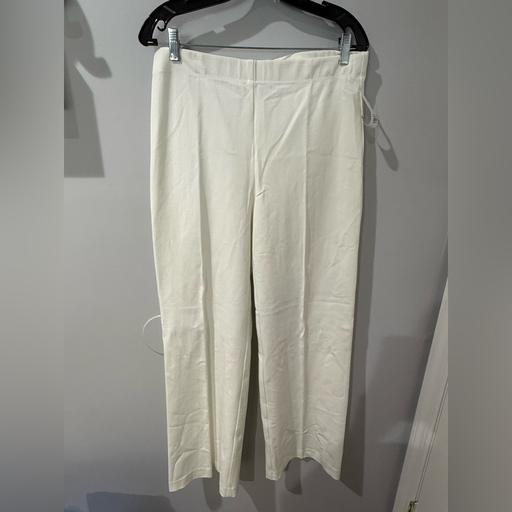 $138 Karen Kane Women's White Polyester Wide-Leg Presley‎ Pants Size L U